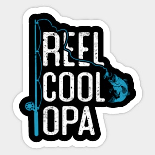 Reel Opa Fishing Fathers Day For Fisher Opa Sticker